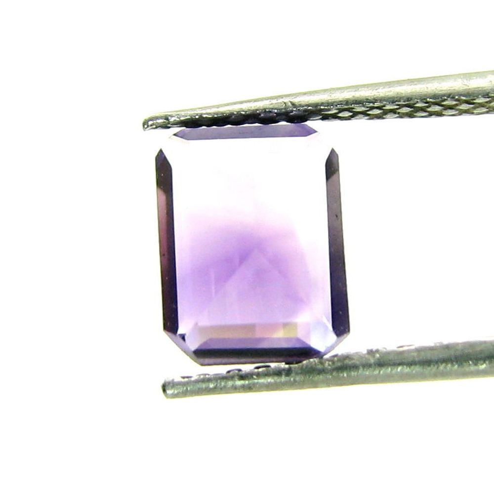 Purple Amethyst Gemstone 1.3Ct Emerald Cut Shinny