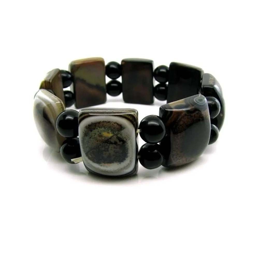 Natural Gemstone Band Stretchable Bracelet