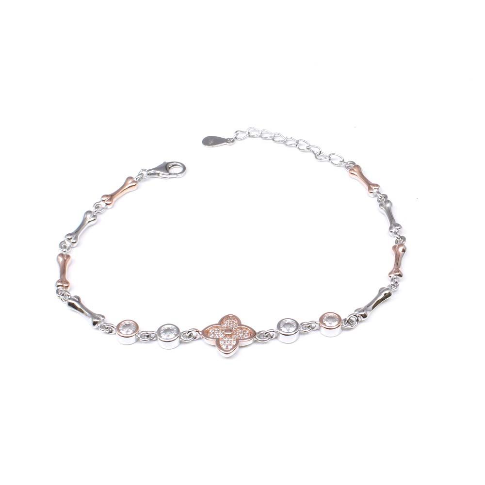 Silver Bracelet for Girls in platinum finish