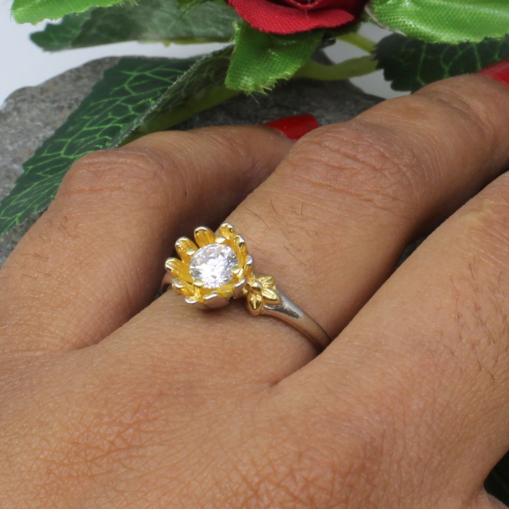 925 Sterling Silver women finger ring size 7