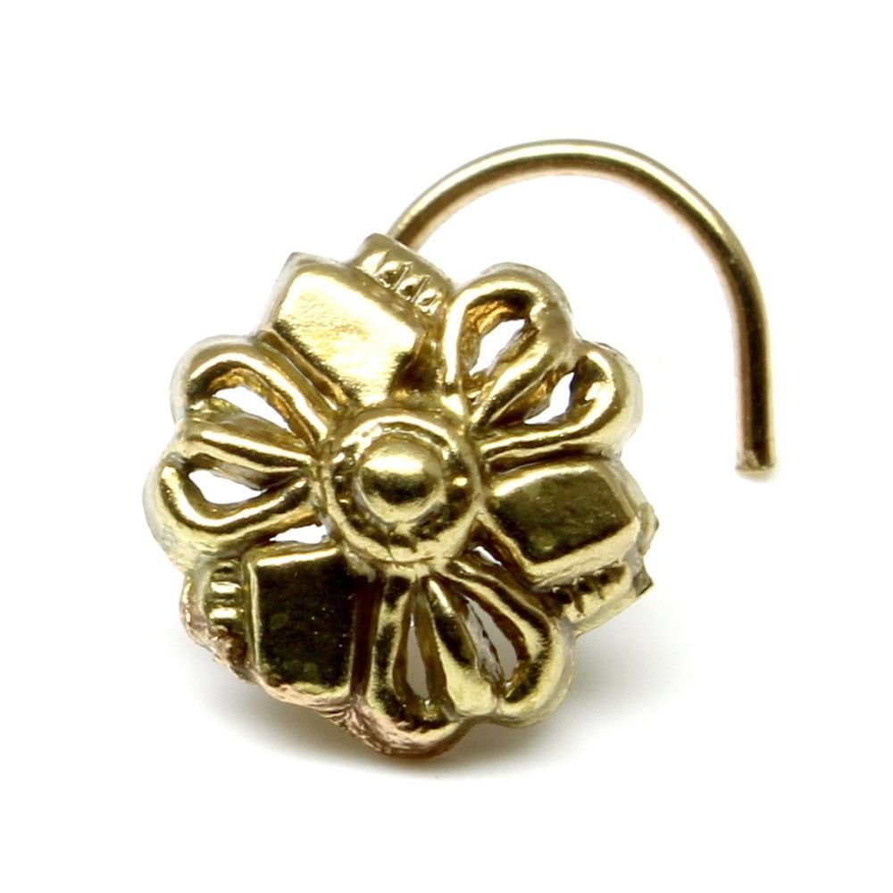 Traditional antique gold finish nose stud