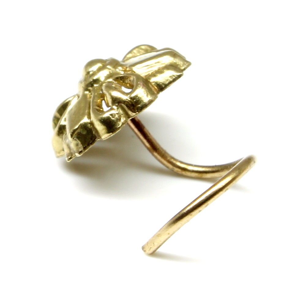 Traditional antique gold finish nose stud
