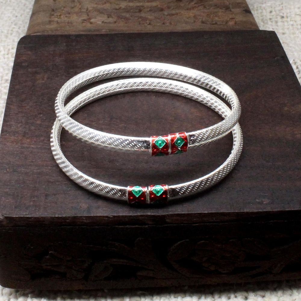 925 Real Silver Bangles Bracelet 6.5cm