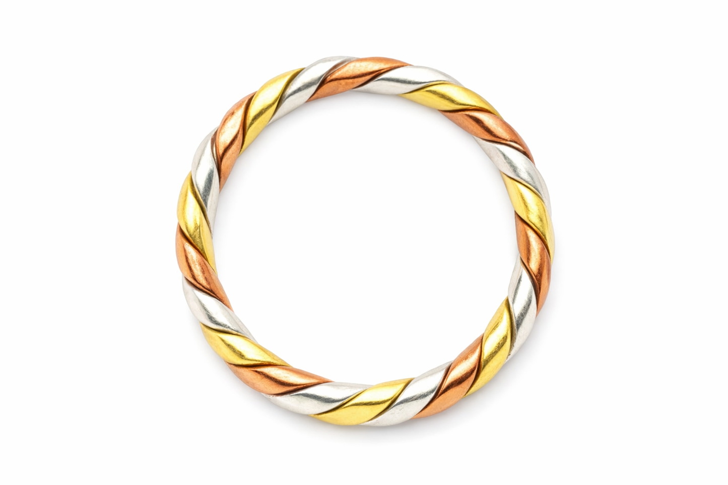 Tridhatu Ring for Men & Women | Pure Copper Silver Brass 3 Metal Ring | Astrology & Healing Ring