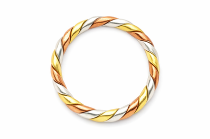 Tridhatu Ring for Men & Women | Pure Copper Silver Brass 3 Metal Ring | Astrology & Healing Ring