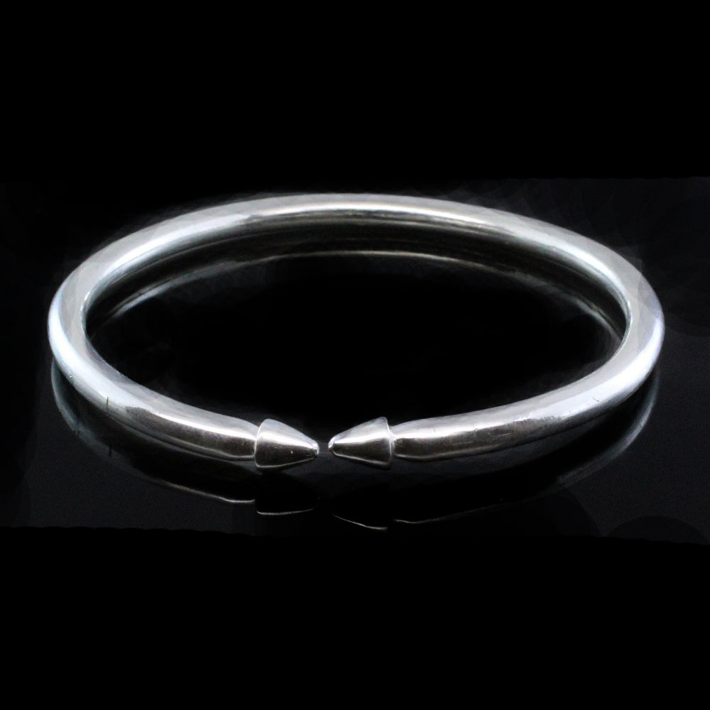 Pure silver solid open Bangle bracelet kada