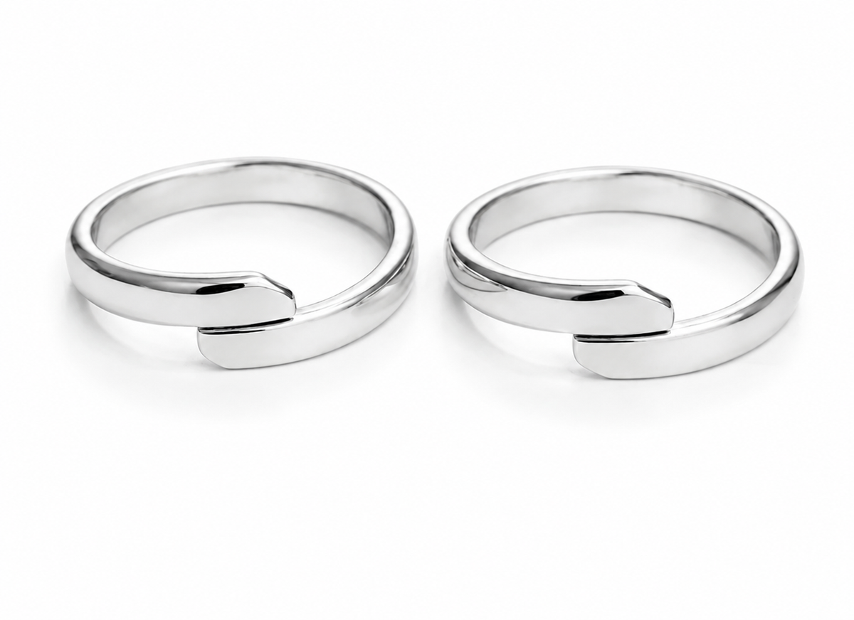 Pure 999 Silver Toe Thumb Rings Pair for Astrology Purpose