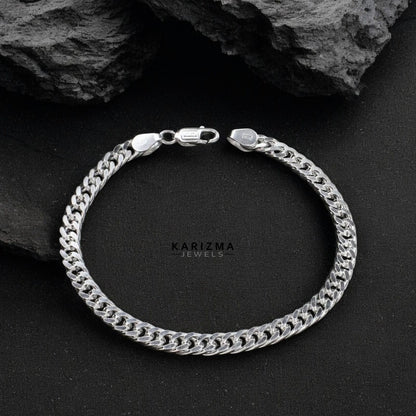 925 Sterling Silver trendy Curb Cuban Link Men's Chain Bracelet 8.5"