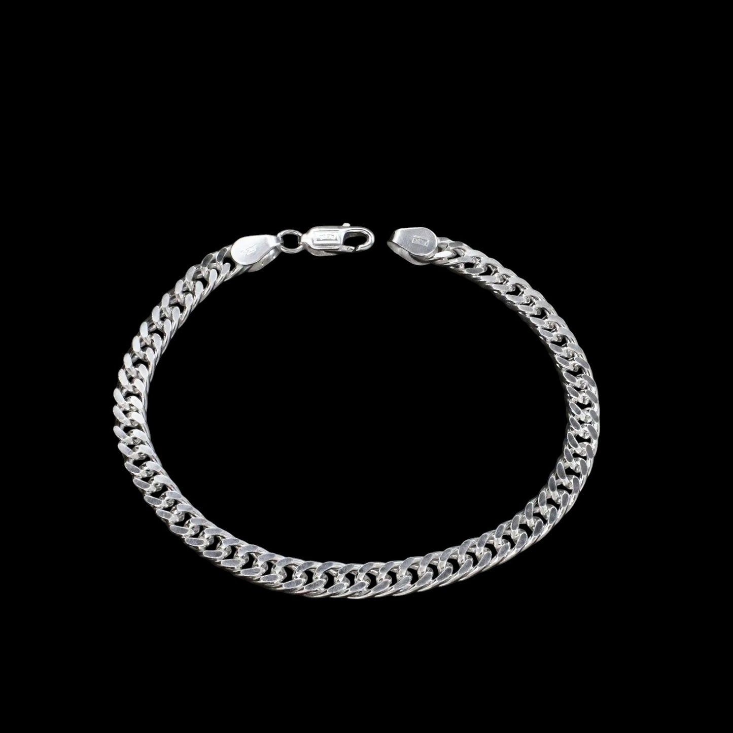 925 Sterling Silver trendy Curb Cuban Link Men's Chain Bracelet 8.5"