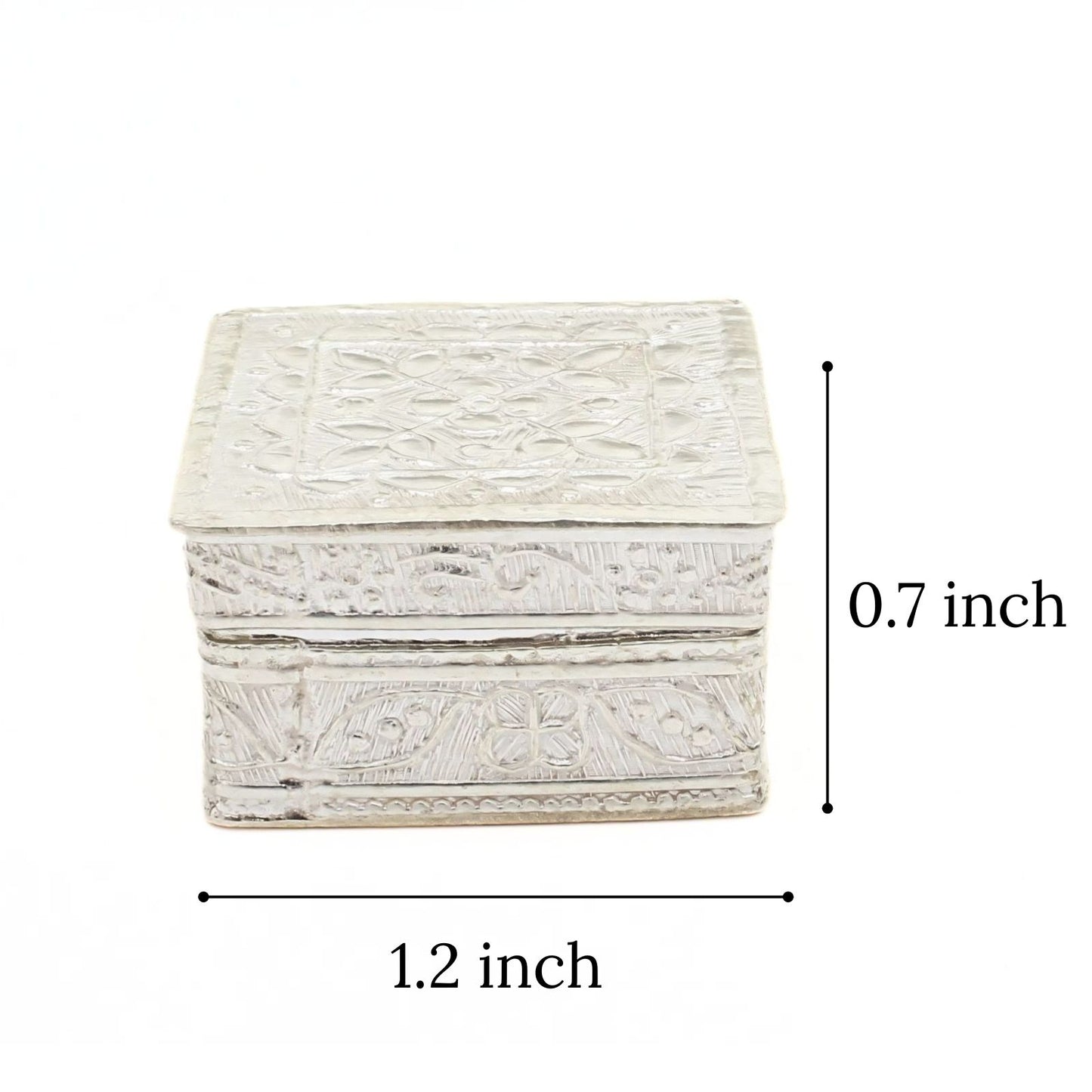 Real Silver Square Dibbi for Honey & Lal Kitab Remedies