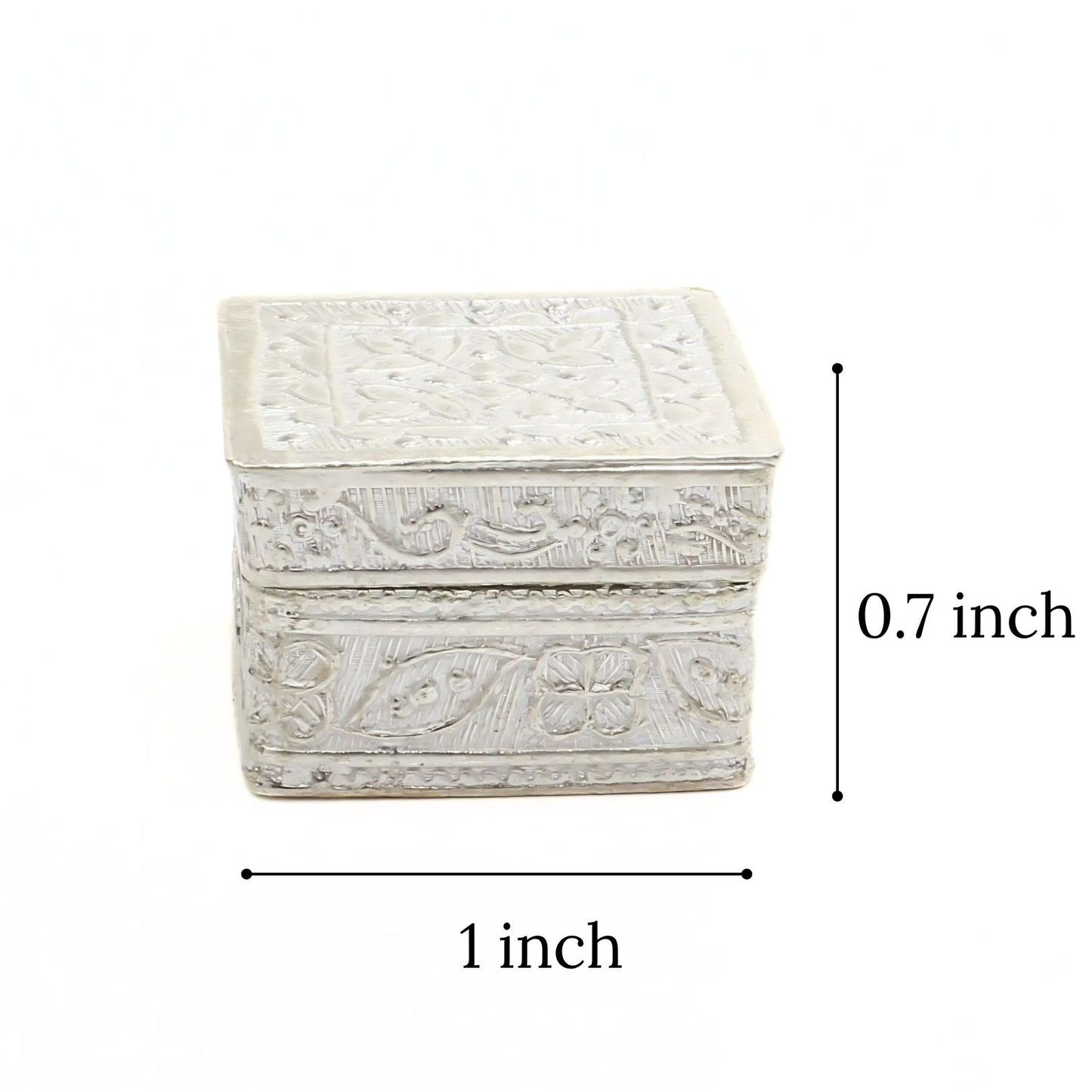 Real Silver Square Dibbi for Honey & Lal Kitab Remedies