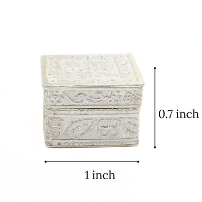 Real Silver Square Dibbi for Honey & Lal Kitab Remedies