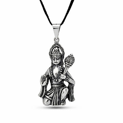 Lord Hanuman Devotion 925 Sterling Silver Pendant
