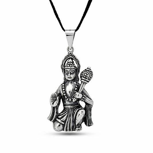 Lord Hanuman Devotion 925 Sterling Silver Pendant