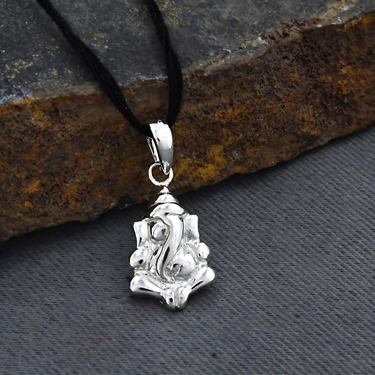 Divine Lord Ganesha 925 Sterling Silver Spiritual Pendant