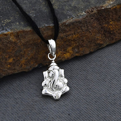 Divine Lord Ganesha 925 Sterling Silver Spiritual Pendant