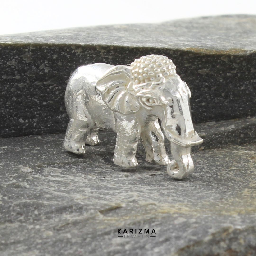 Small Pure Silver Elephant chandi ka Hathy Lal kitab remedy solid inside