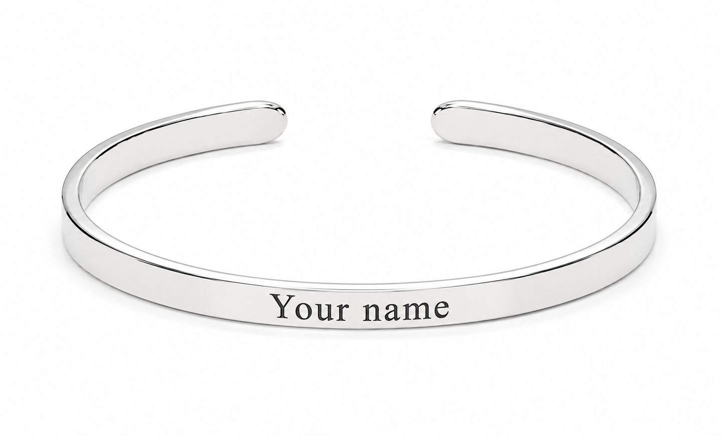 Sterling Silver Unisex silver open cuff bracelet bangle