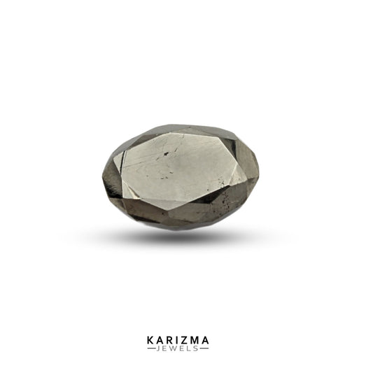 12.3 Ct Natural Pyrite Oval Faceted Stone for Wealth and Prosperity