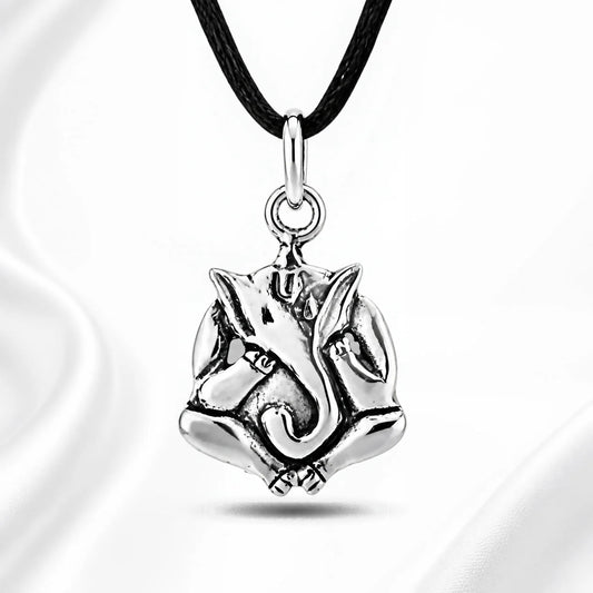 Classic Antique Ganesha 925 Sterling Silver Pendant