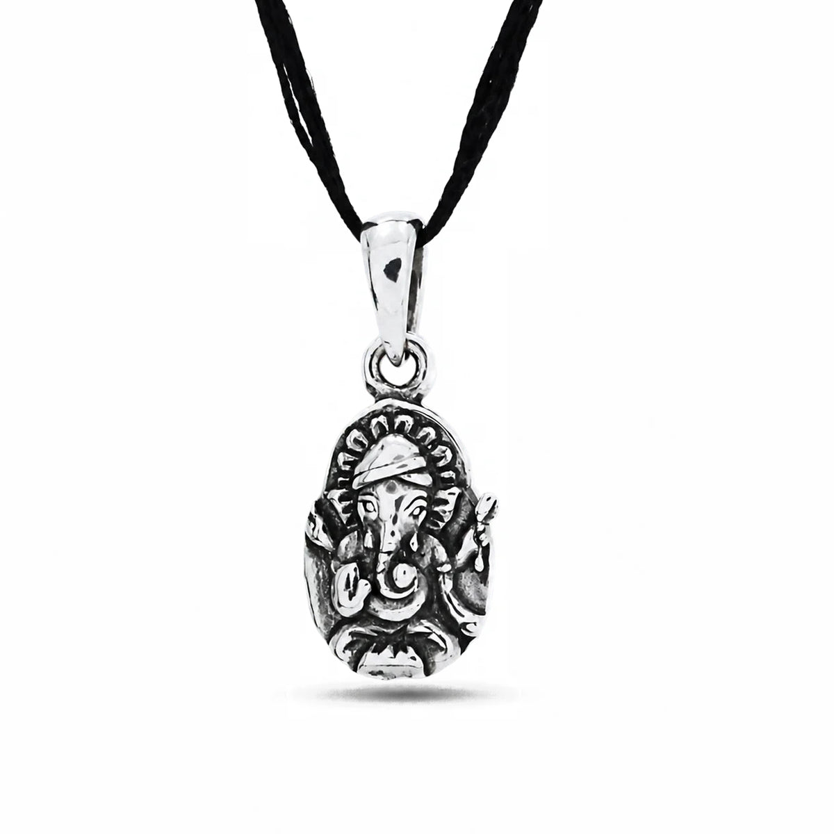 Traditional Mini Ganesha 925 Fine Silver Oxidized Pendant