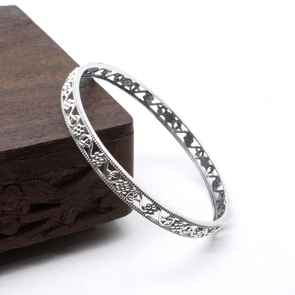 Real 925 Silver Oxidized Women Bangles