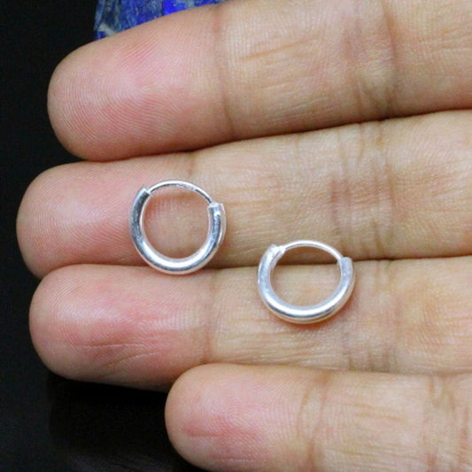 Silver Plain Earrings for Girls