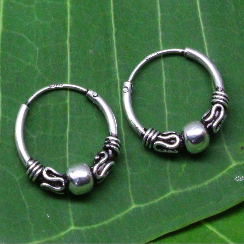 Daily Wear Silver Bali Earrings