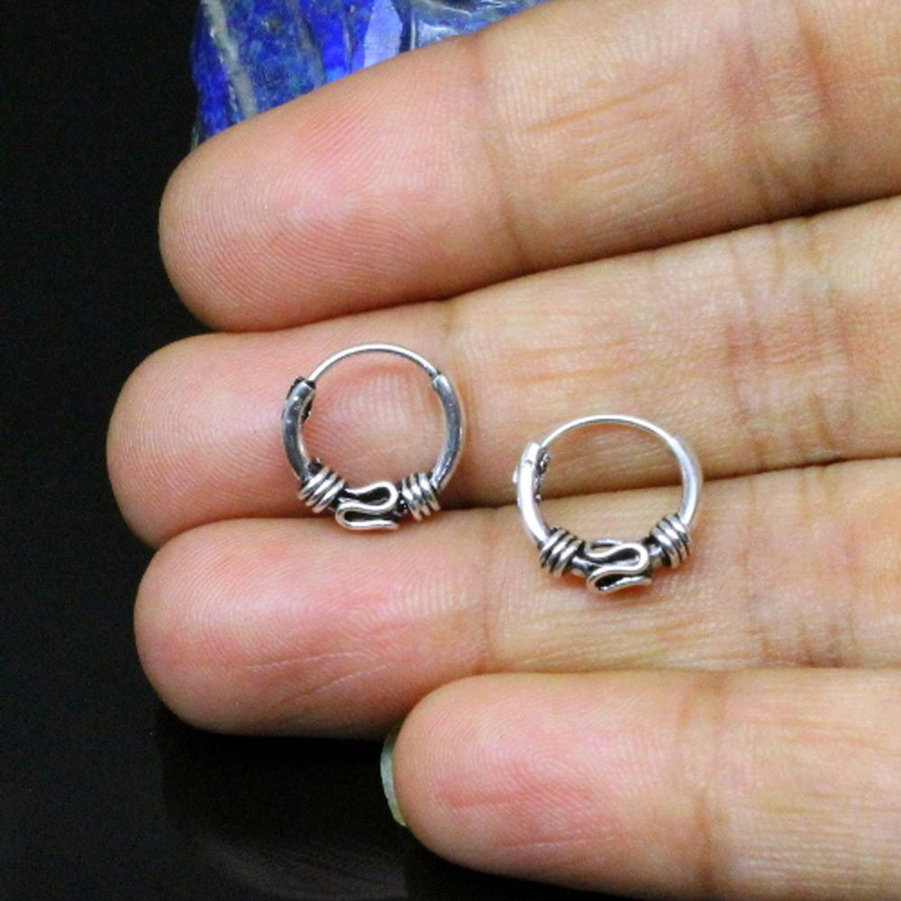 Two Tone Minimalist Simple Circle Dangle Earrings in Sterling Silver a -  Tahmi