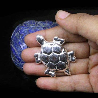 Pure Silver Tortoise turtle for Vastu and red book remedies