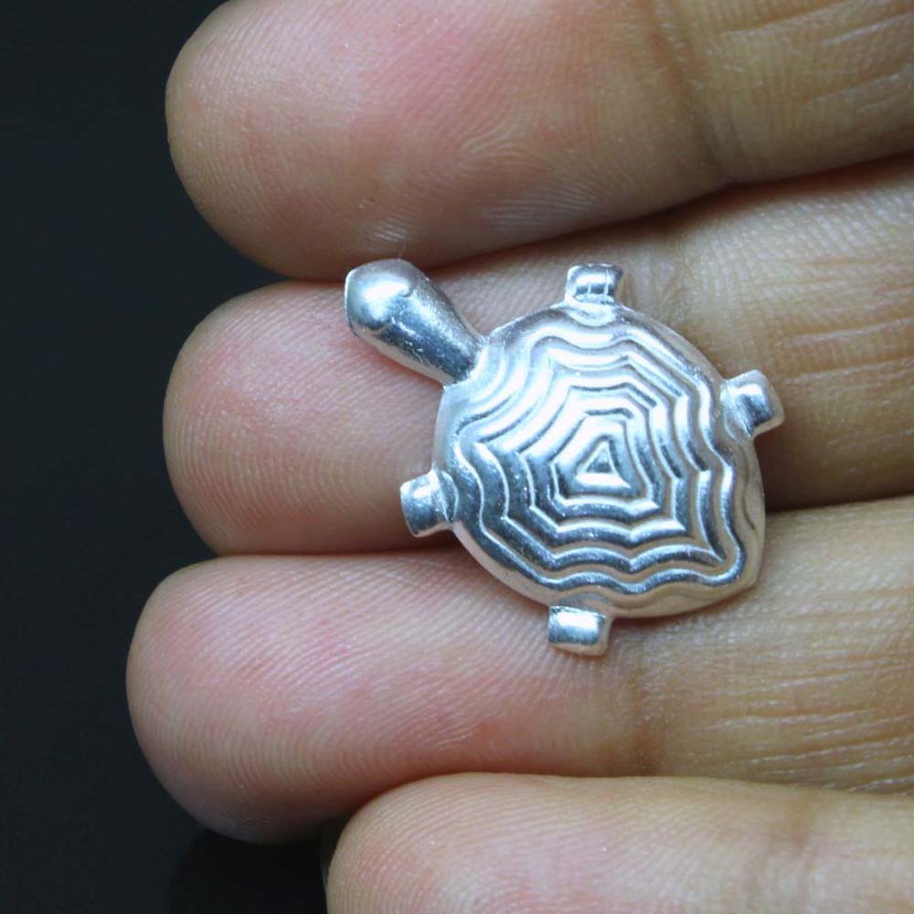 Pure Silver Tortoise turtle for Vastu and red book remedies