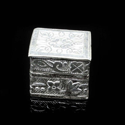 Pure silver Dibbi honey container for red book remedy square sindur box gift