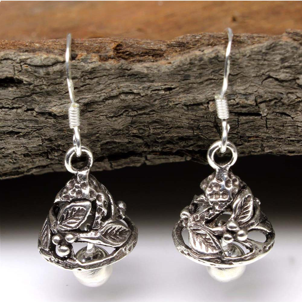 Hanging Silver Jhumki Earrings