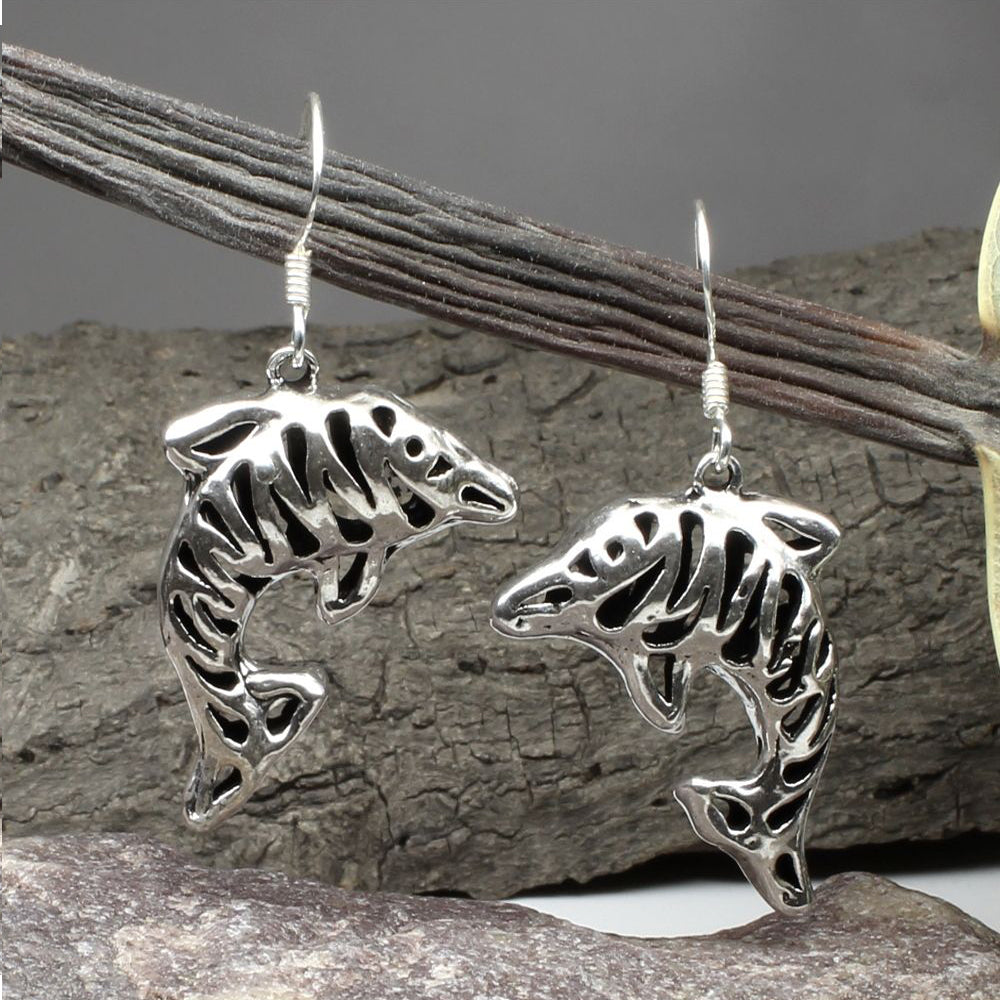 pure Silver  Earrings in fish Design