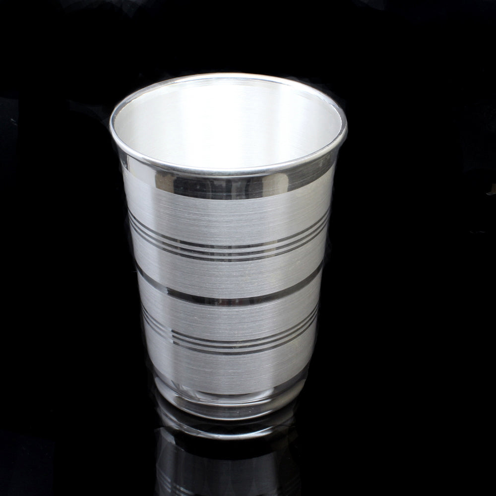 Real Solid Silver Drinking Tumbler Glass Utensils Gift