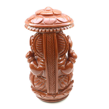 Ganesha Statue Carved Ganesh Carving Property Luck Wealth Artwork