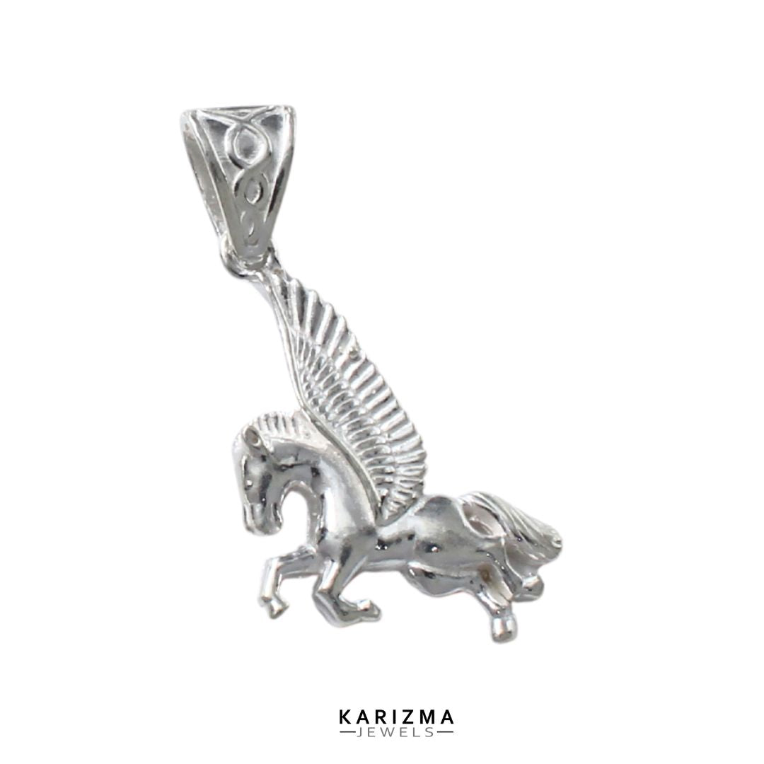 Real Sterling Silver horse unicorn design unisex pendant