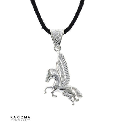 Real Sterling Silver horse unicorn design unisex pendant