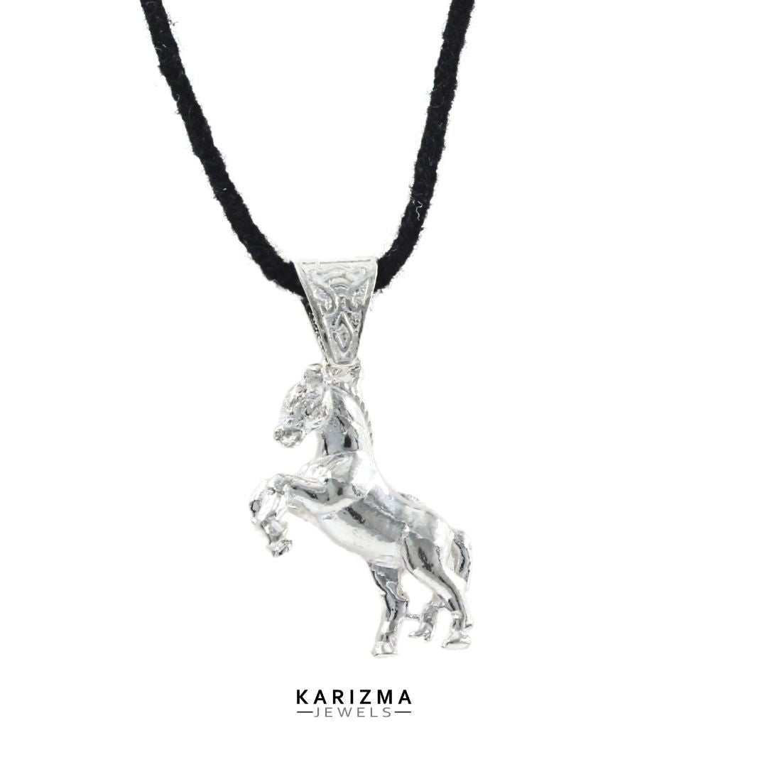 Real Sterling Silver stylish horse unisex pendant