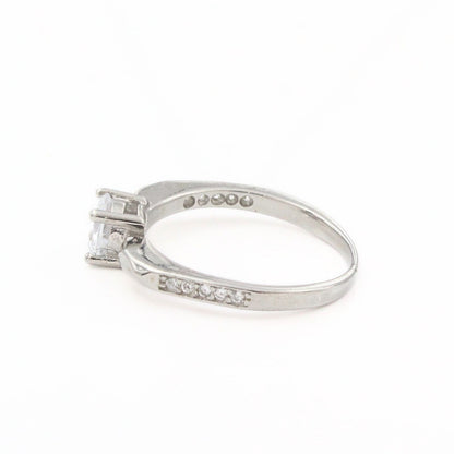 925 Real Silver Women Solitaire Ring