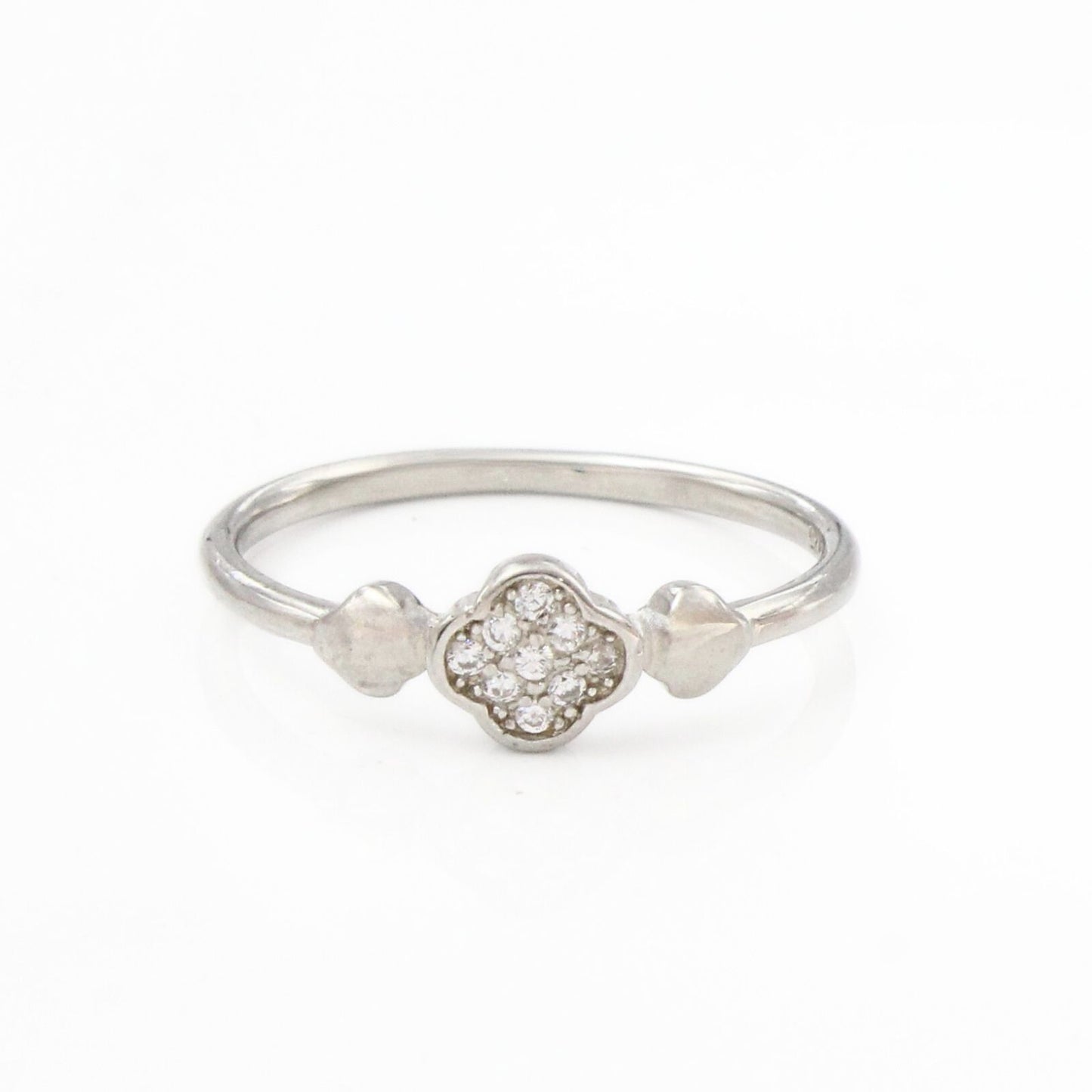 925 Real Silver Girlish Quatrefoil Ring