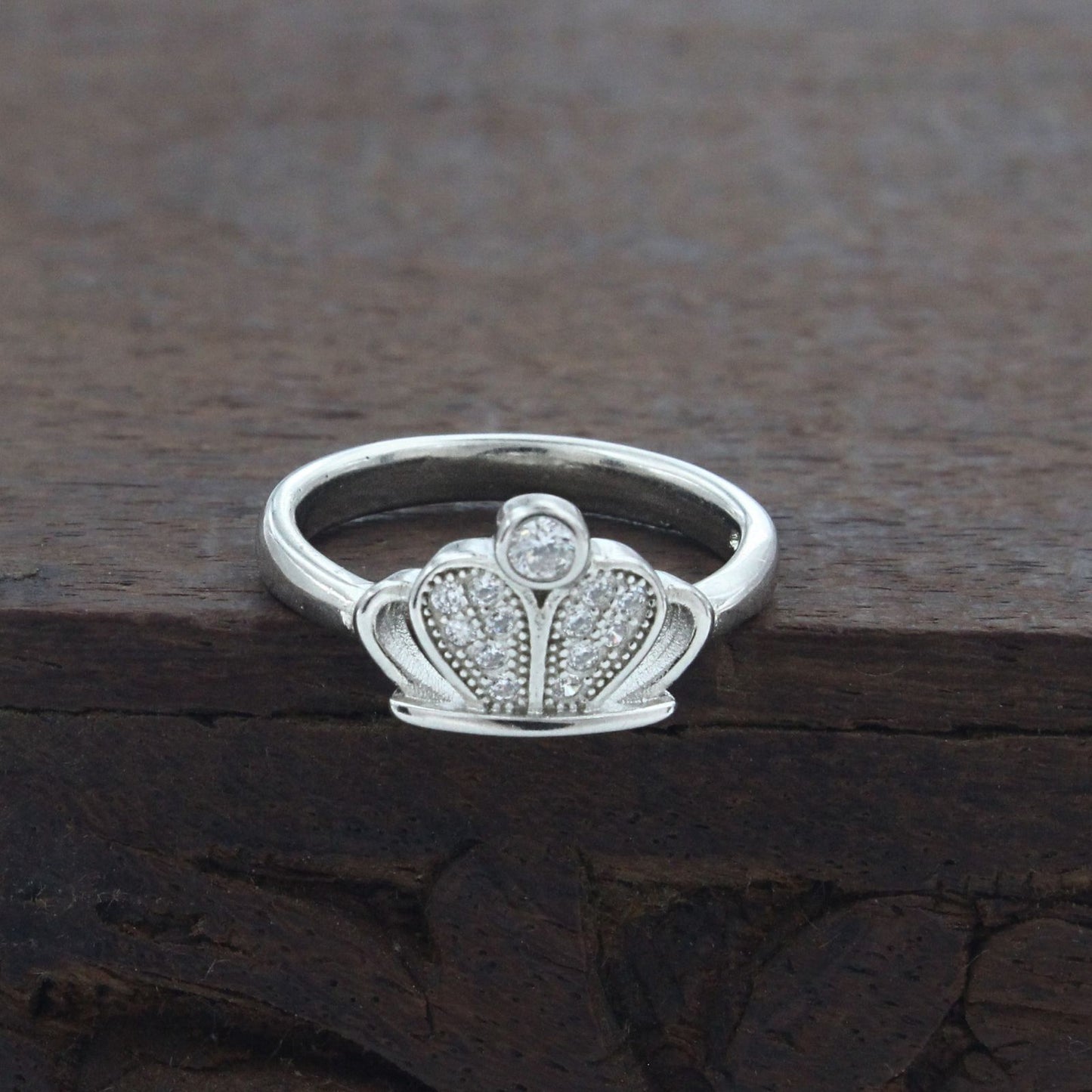 925 Real Silver Queen Crown Ring