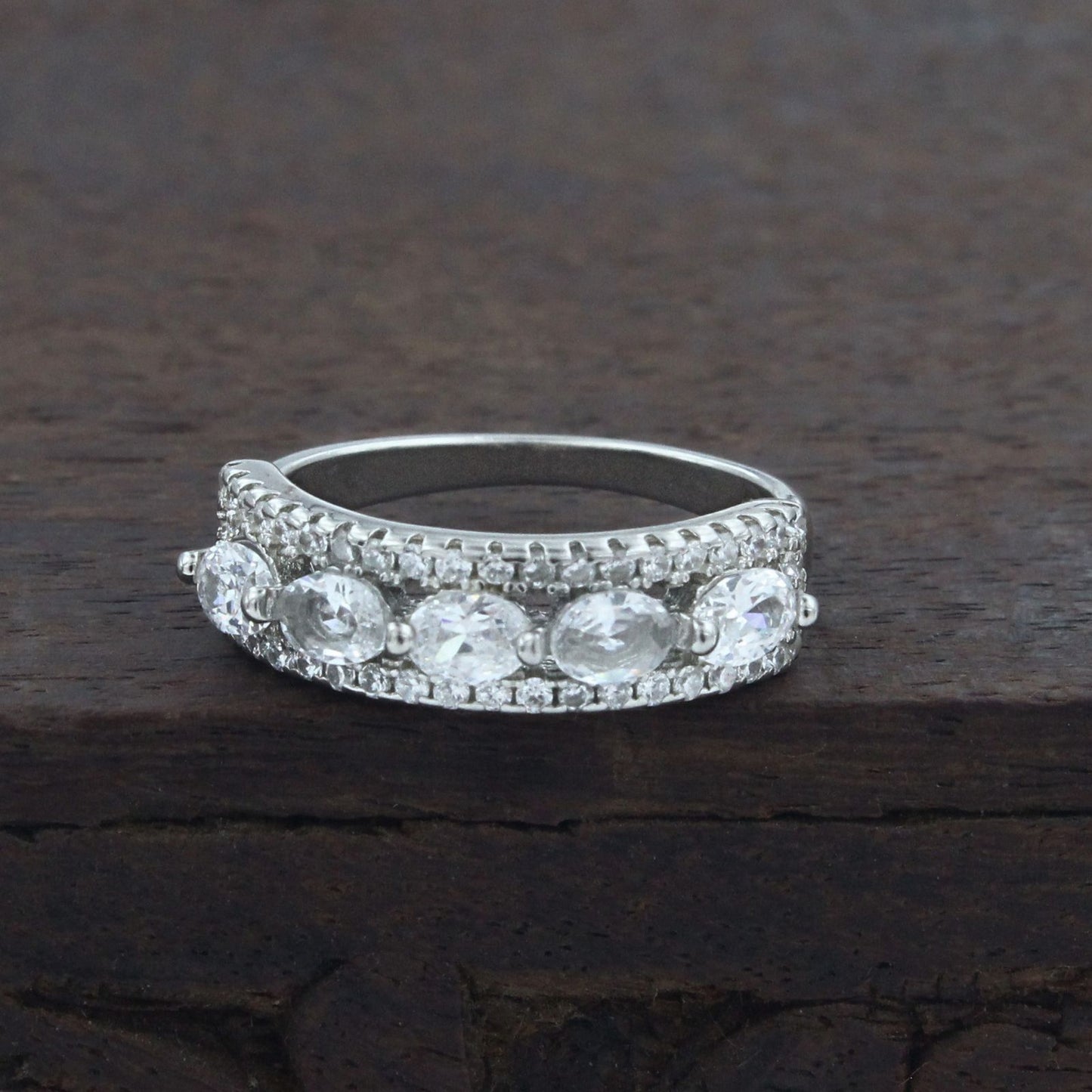 925 Real Silver Women Engagement Ring