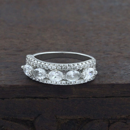 925 Real Silver Women Engagement Ring