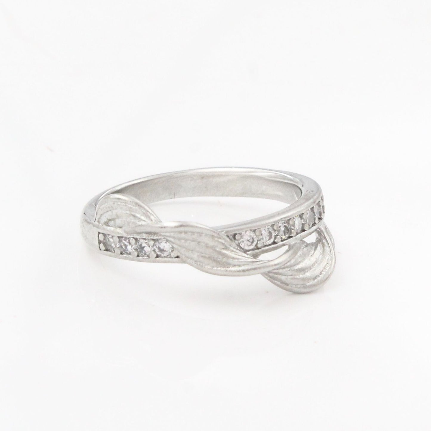 925 Real Silver Women Bypass Ring