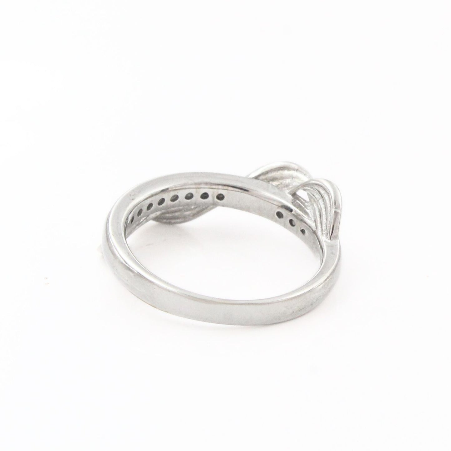 925 Real Silver Women Bypass Ring
