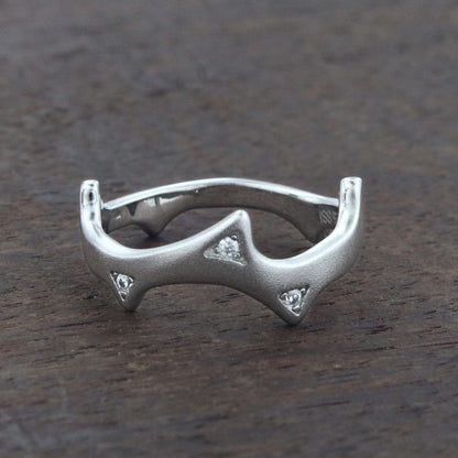 925 Real Silver Thorny Ring