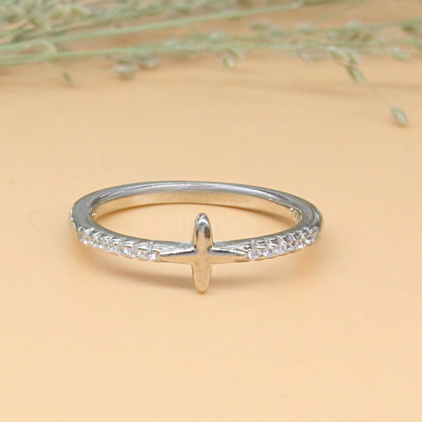 925 Real Silver four-point Star Ring