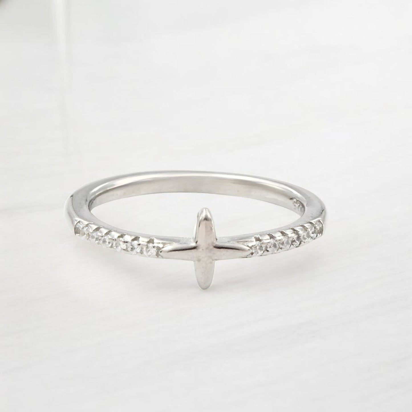 925 Real Silver four-point Star Ring