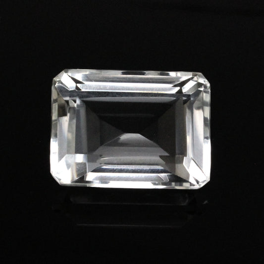 66Ct Natural Clear Crystal Quartz Rectangle Fine Gemstone